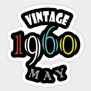 1960 - Vintage may Birthday Sticker